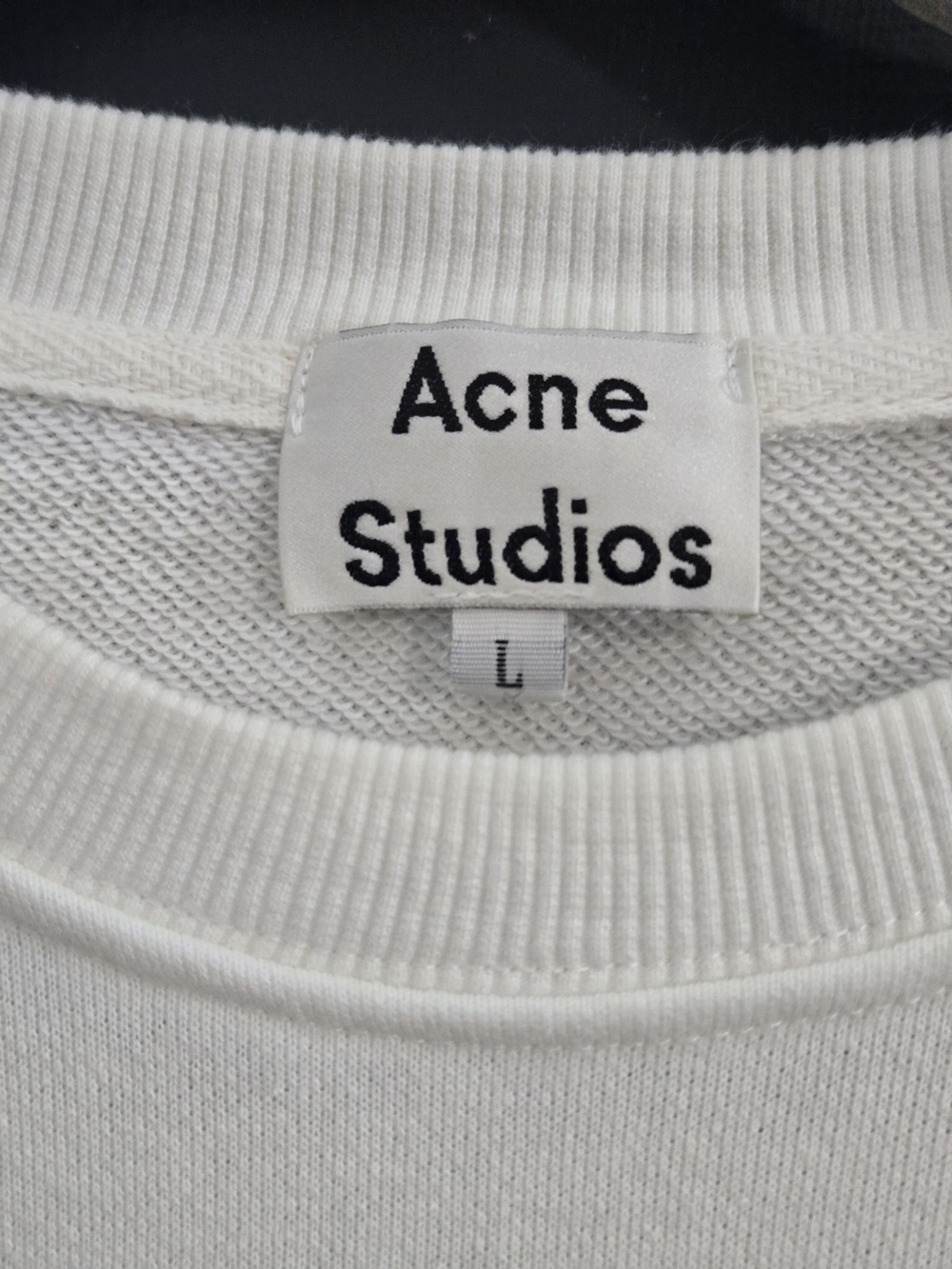Acne White Sweatshirt with Embroidered Banana - Picture 4 of 5